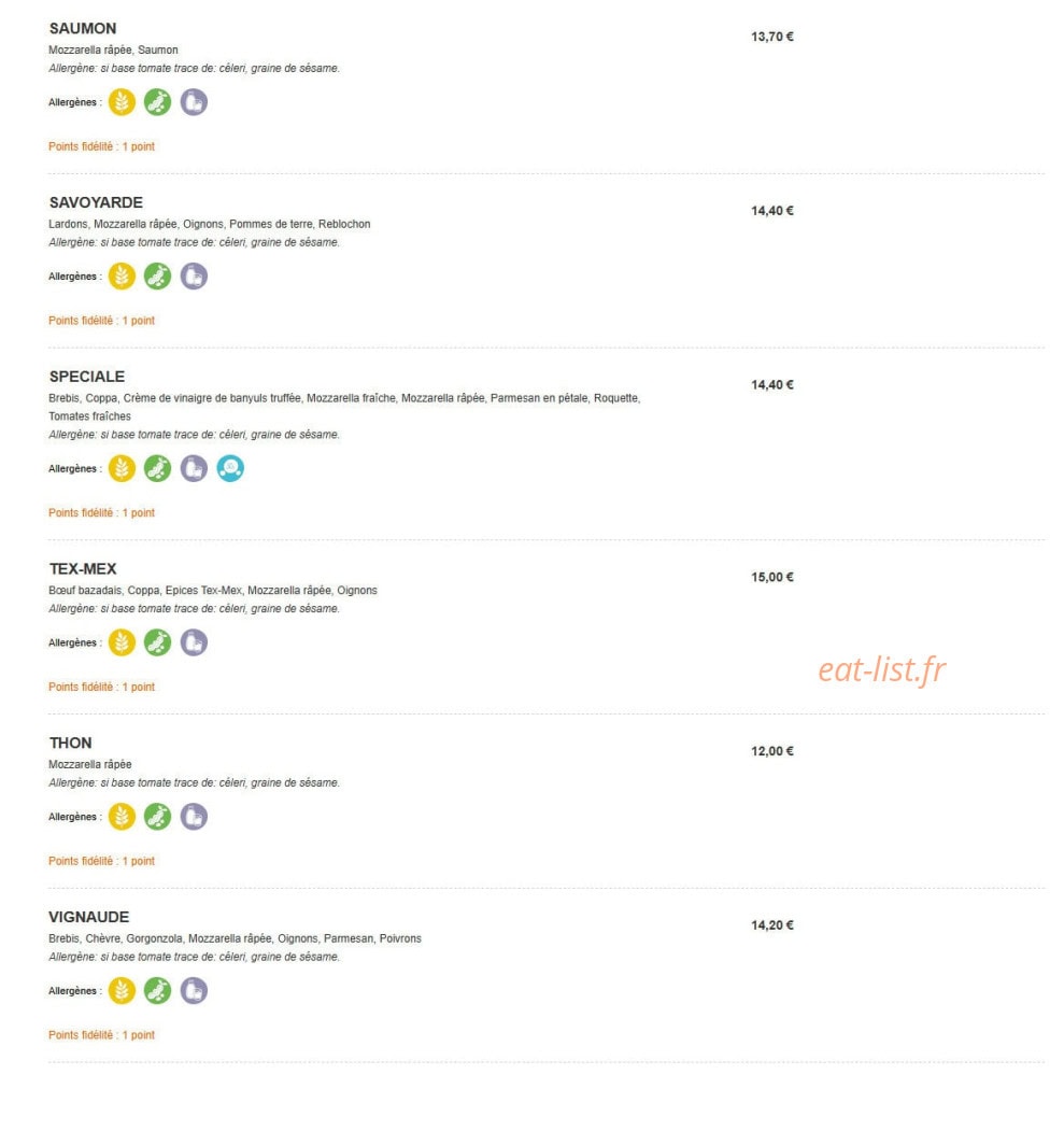 LM Pizzas — carte page 4