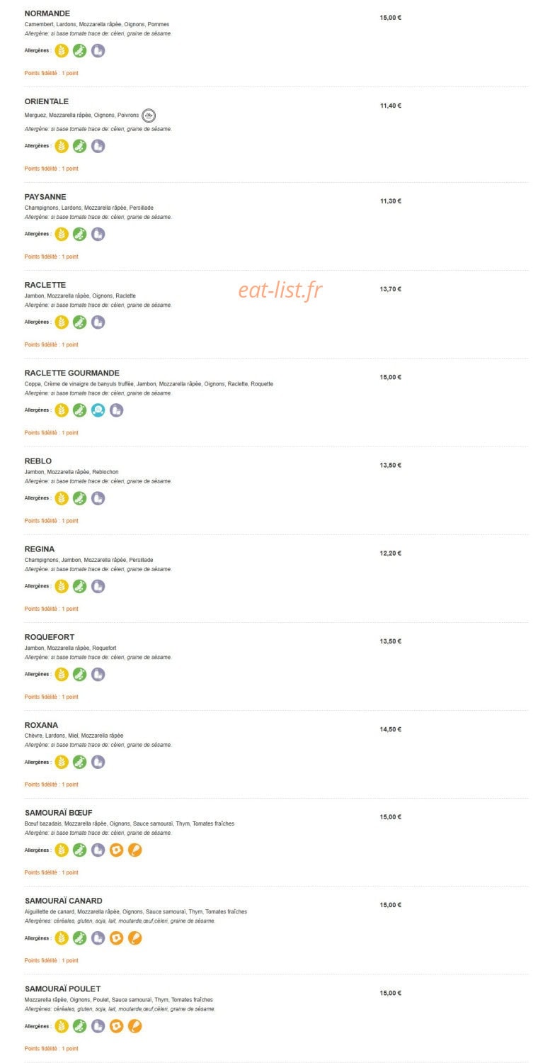 LM Pizzas — carte page 3