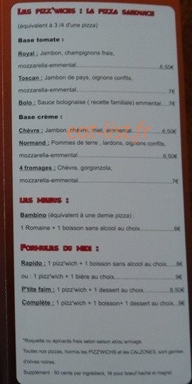 Pizz'Happy — carte page 4
