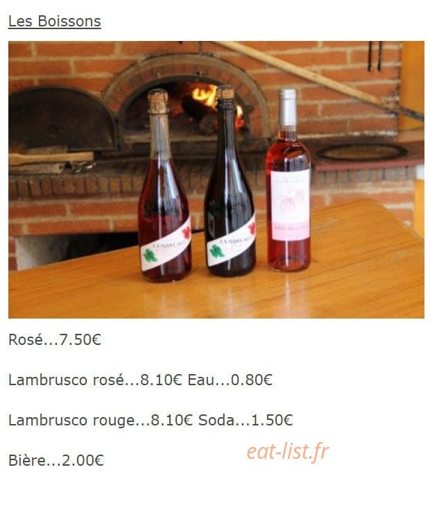 Pizza Maubec — carte page 3
