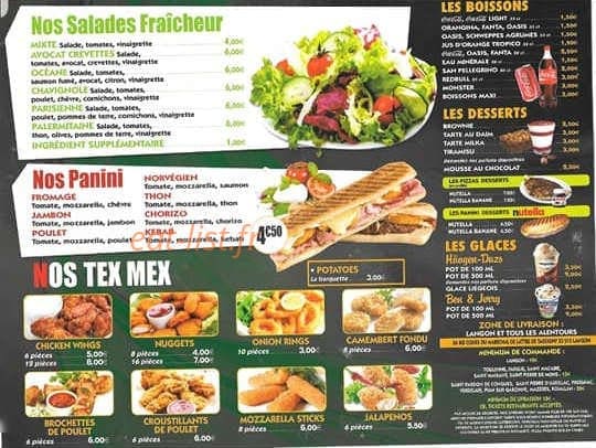 Pronto Pizza — carte page 4