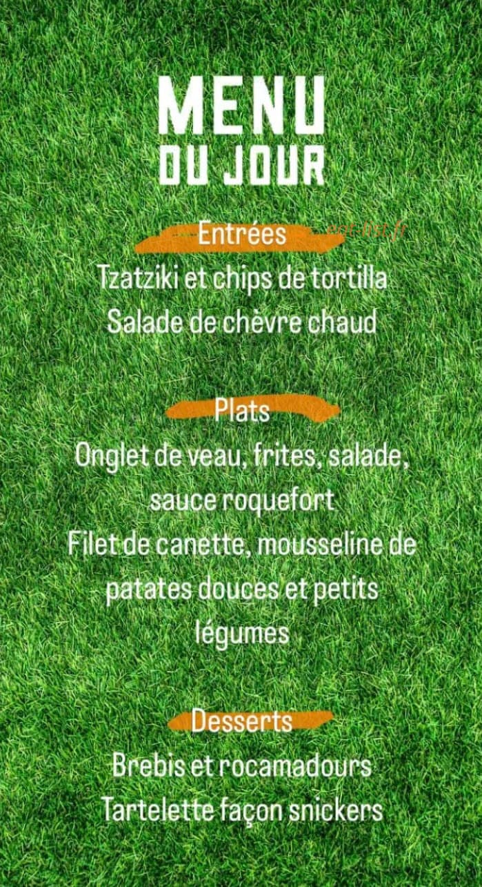 Restaurant du Golf — carte page 1