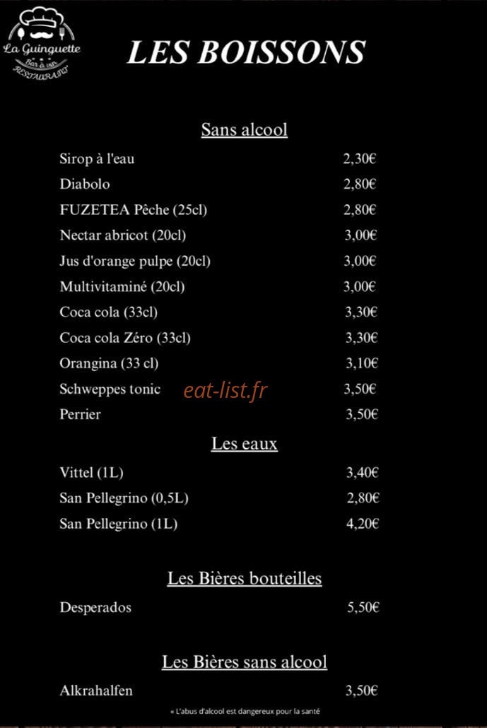 La Guinguette — carte page 3