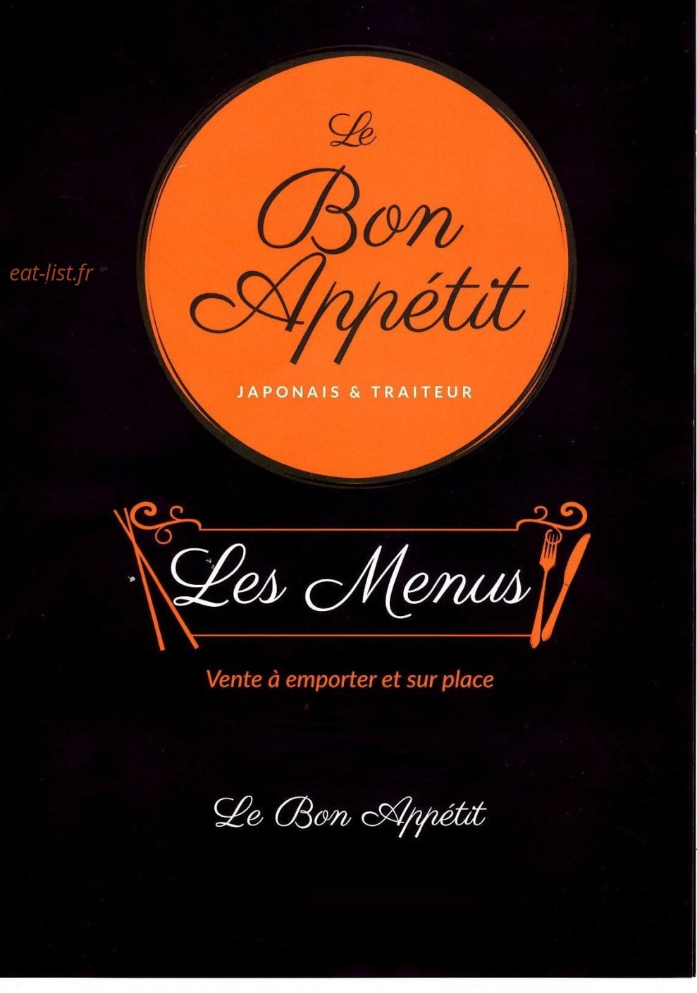 Le Bon Appétit — carte page 1