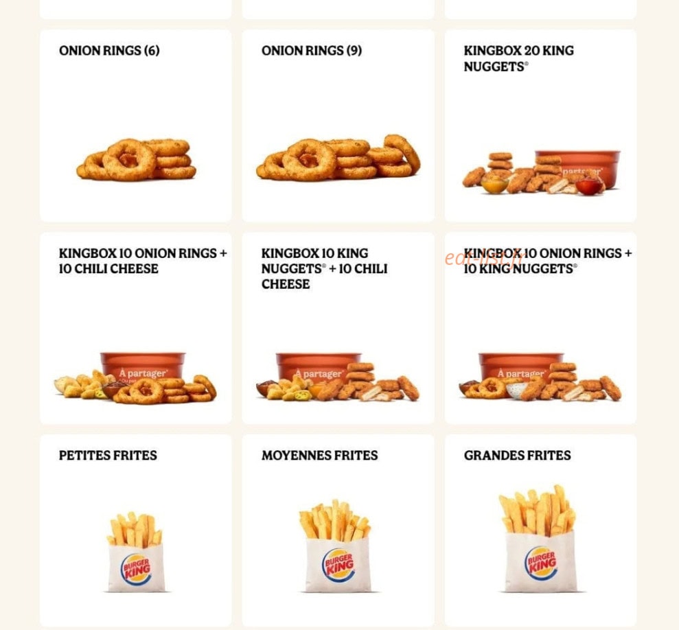 Burger King — carte page 11