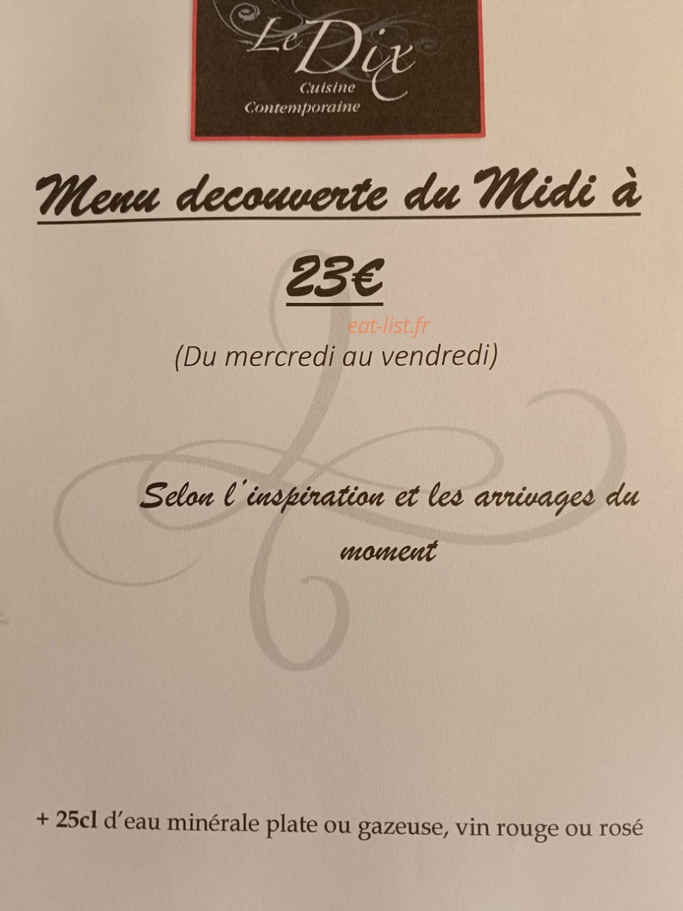 Le Dix — carte page 1