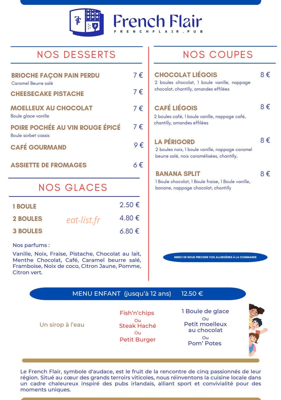 French Flair — carte page 2