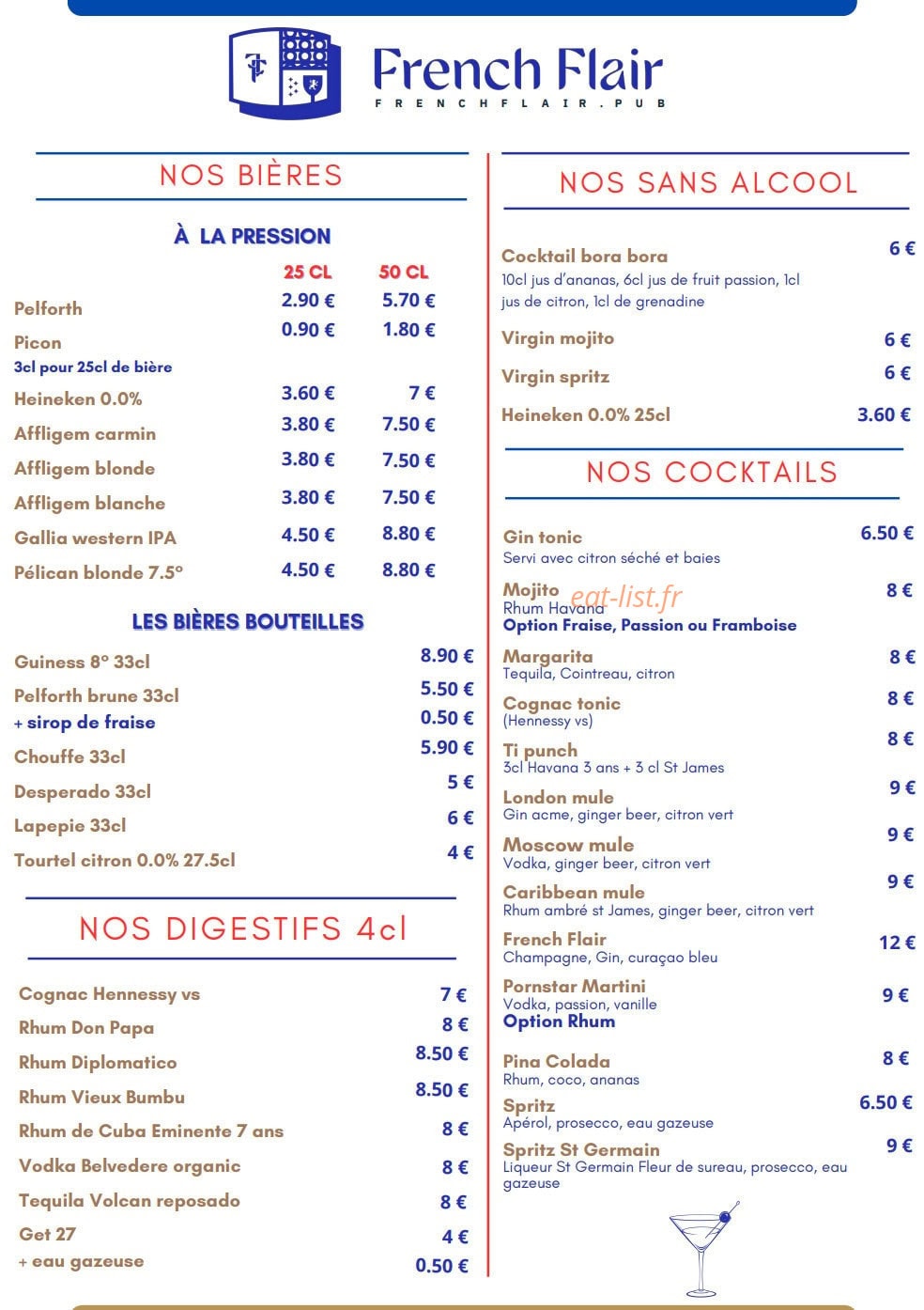 French Flair — carte page 5