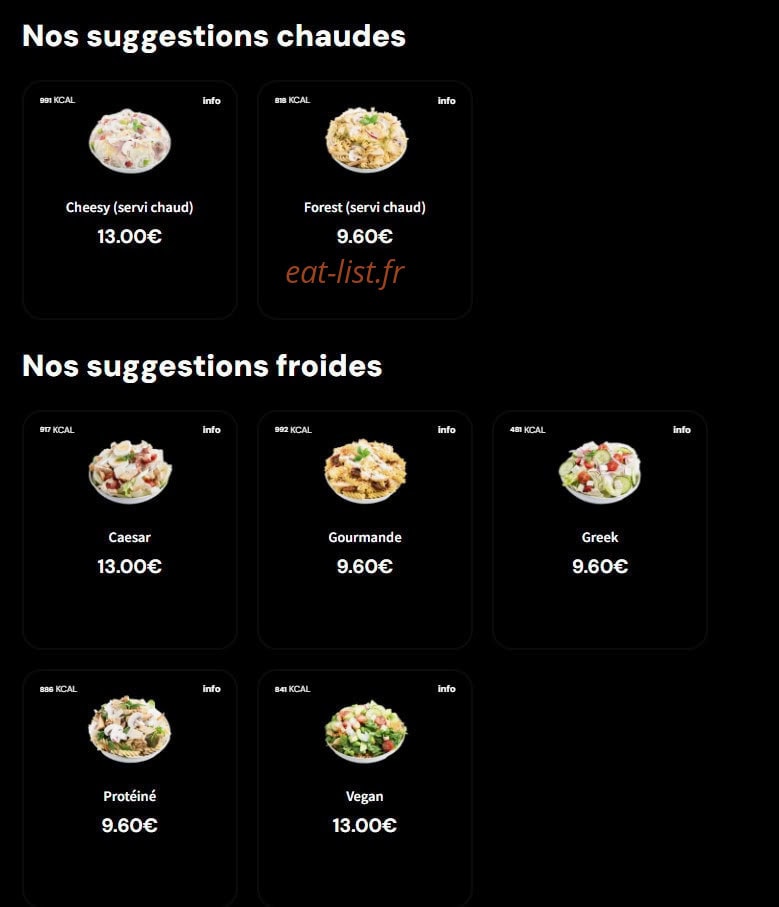 Eat Salad — carte page 4
