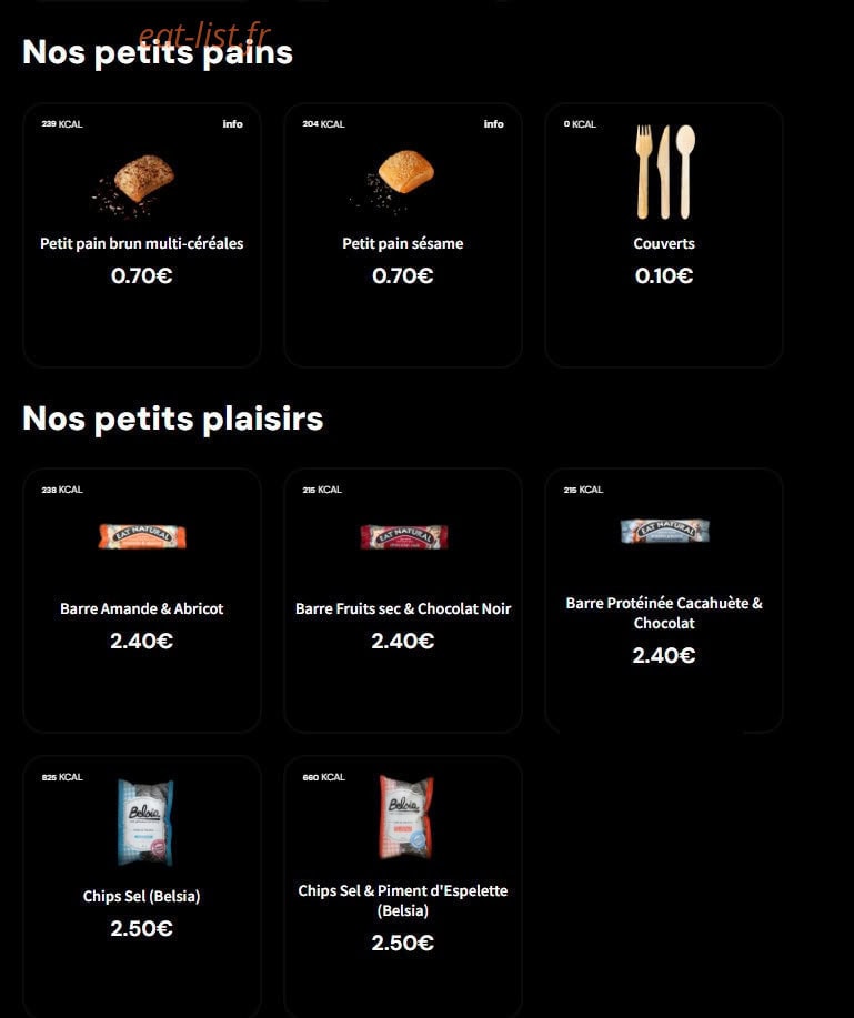 Eat Salad — carte page 7