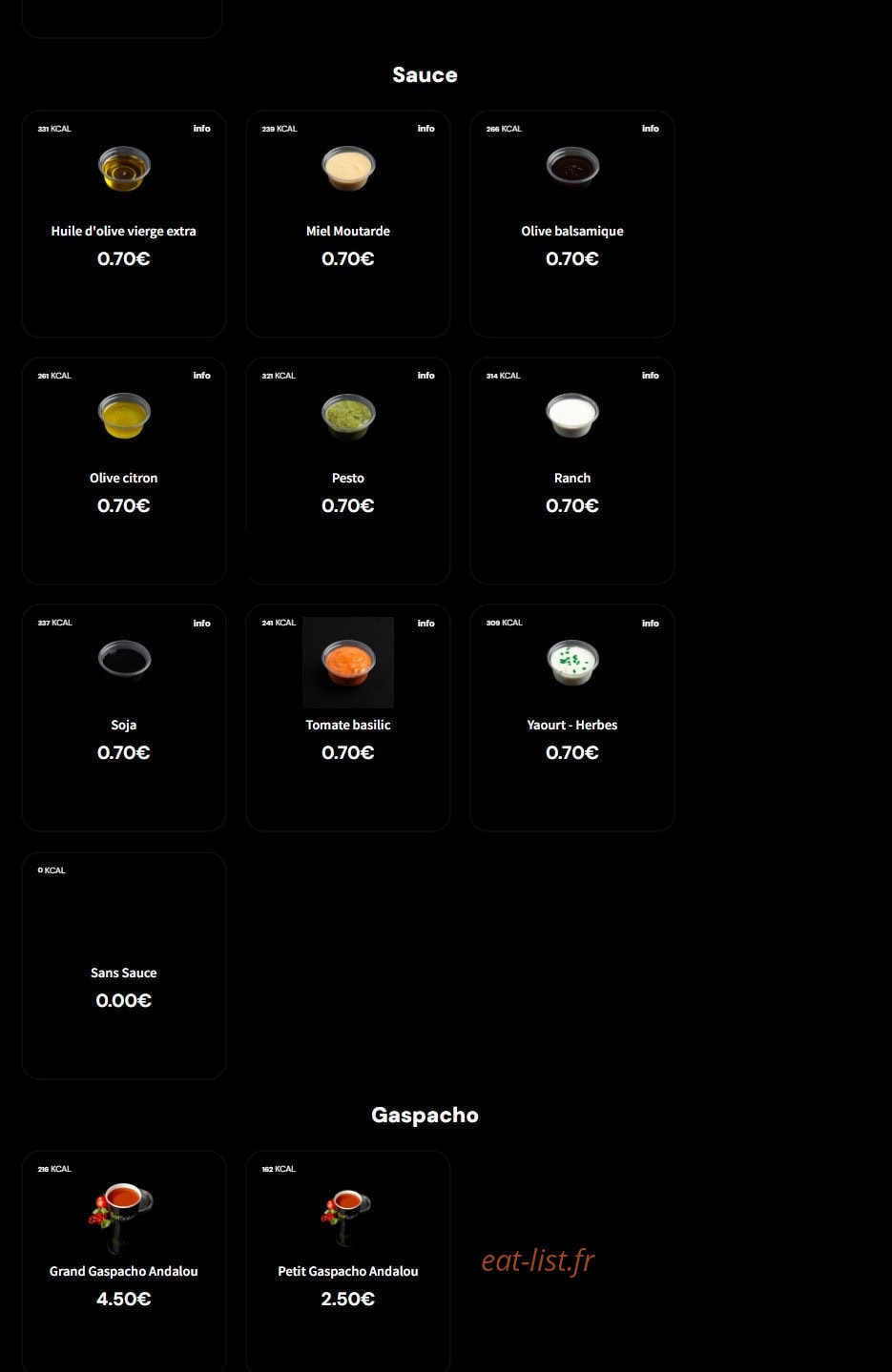Eat Salad — carte page 2