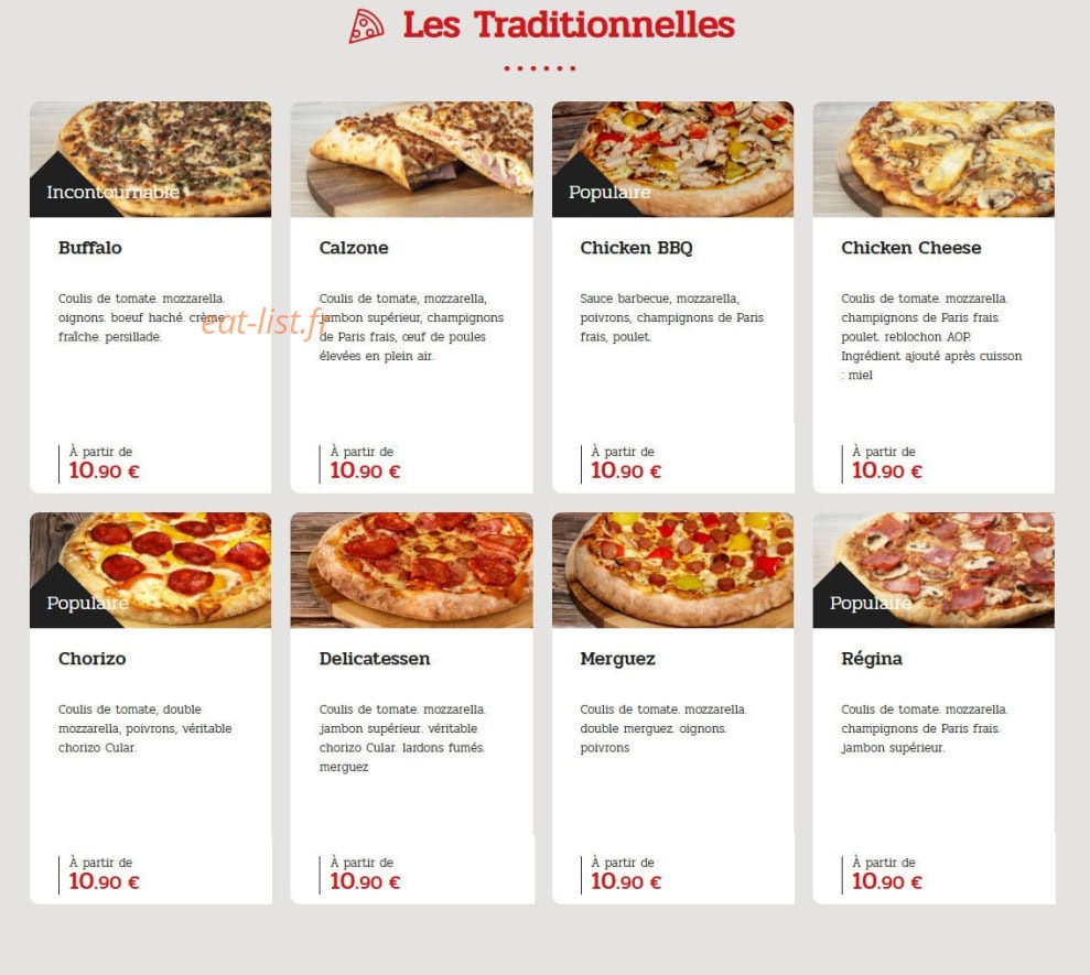 La Boîte à Pizza — carte page 3