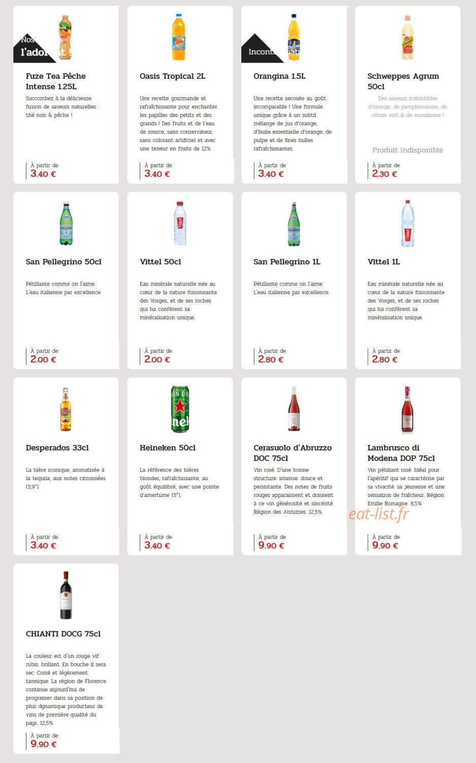La Boîte à Pizza — carte page 13