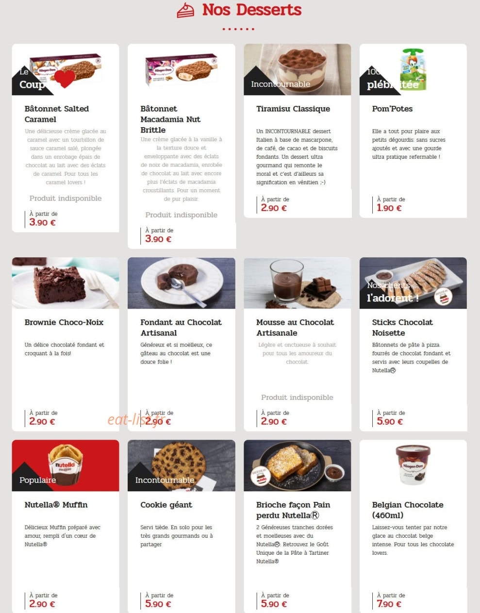 La Boîte à Pizza — carte page 10