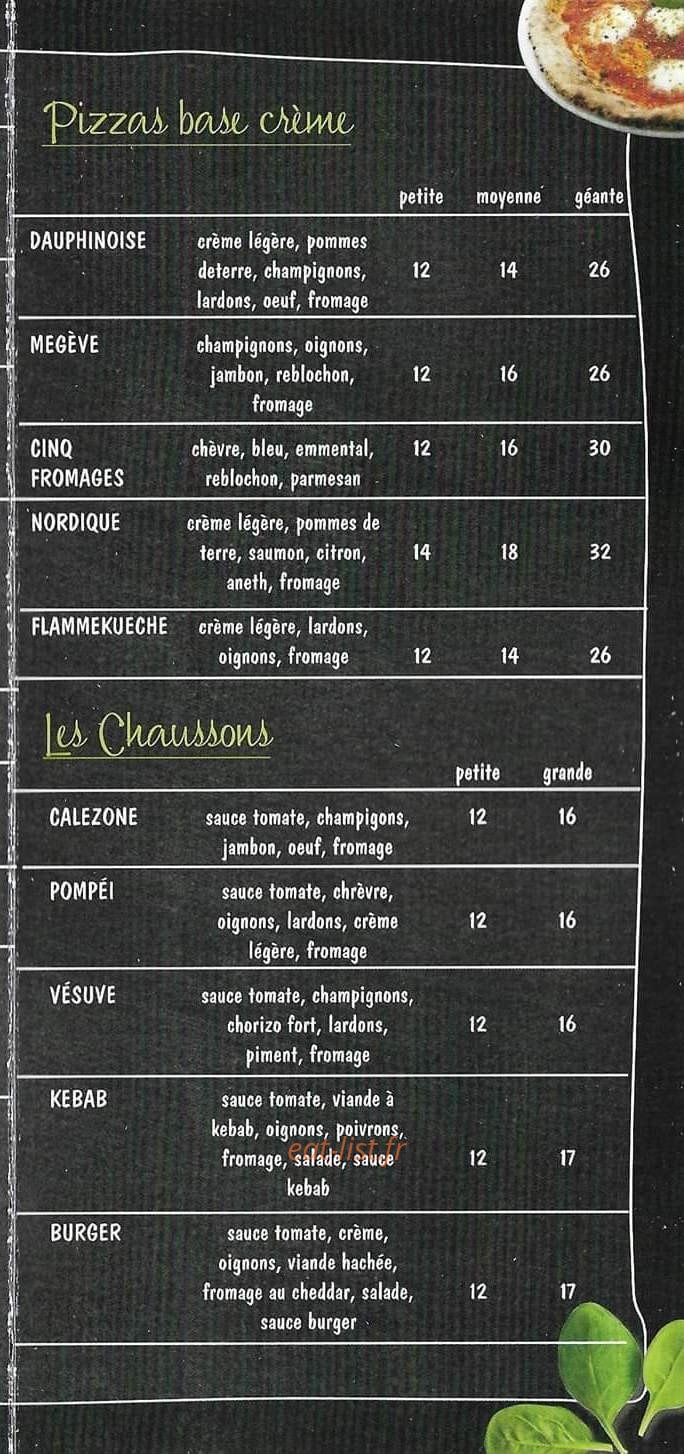 La pizza rôtie — carte page 4