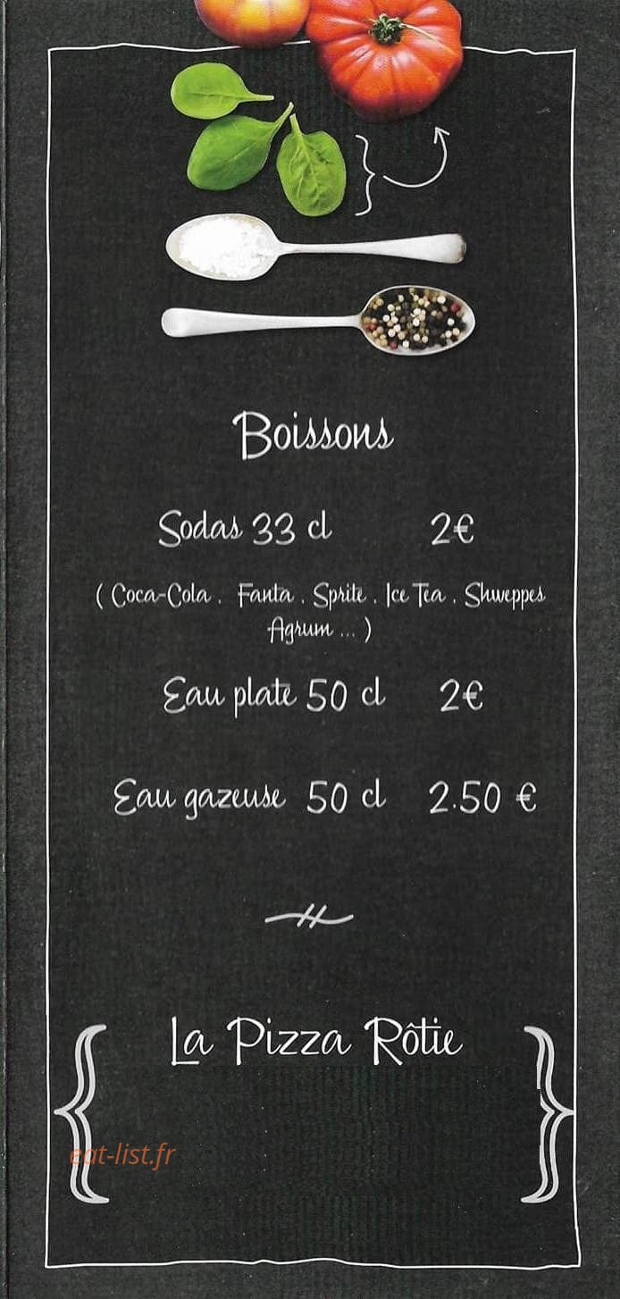 La pizza rôtie — carte page 6