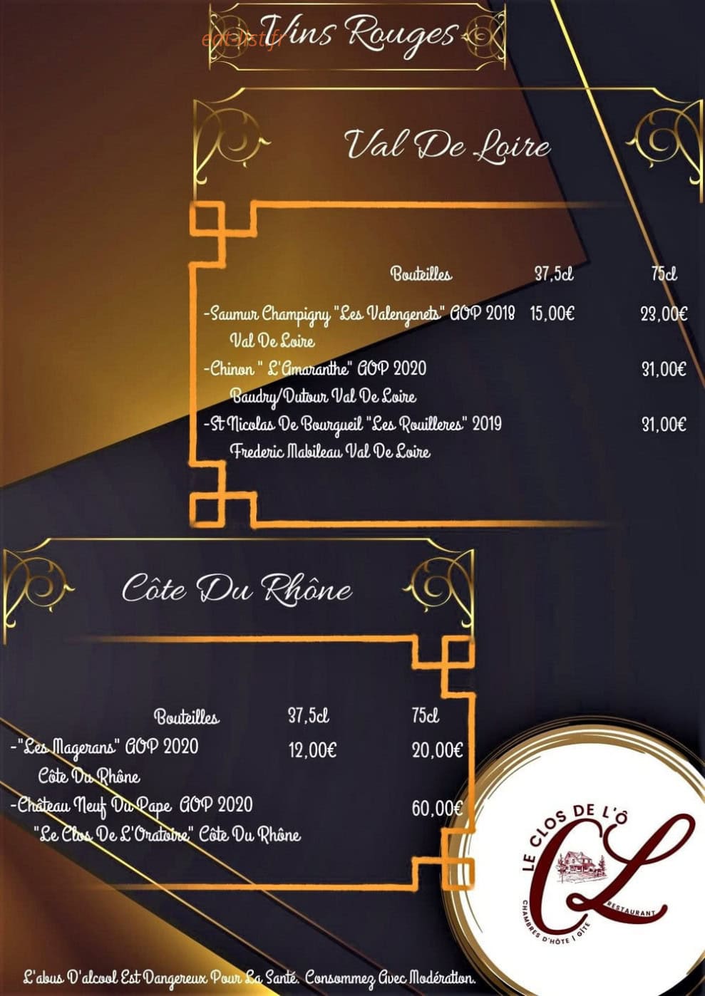 Le Clos de L'o — carte page 5