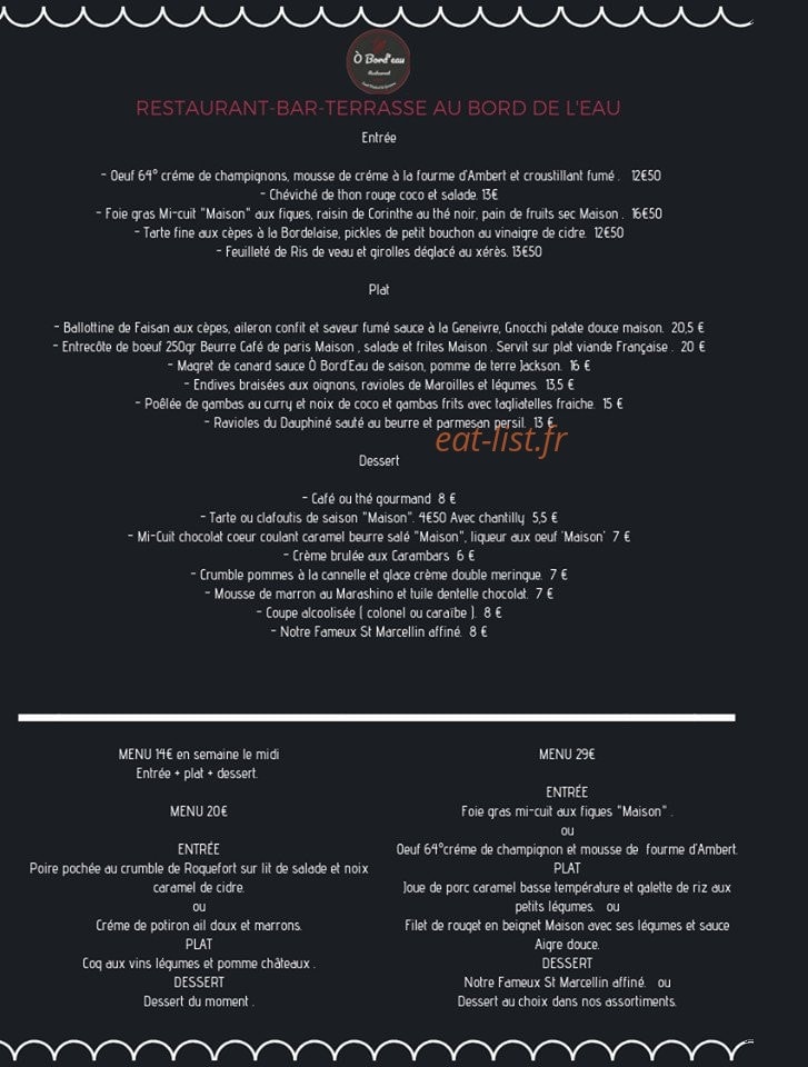 Ò Bord'Eau — carte page 1