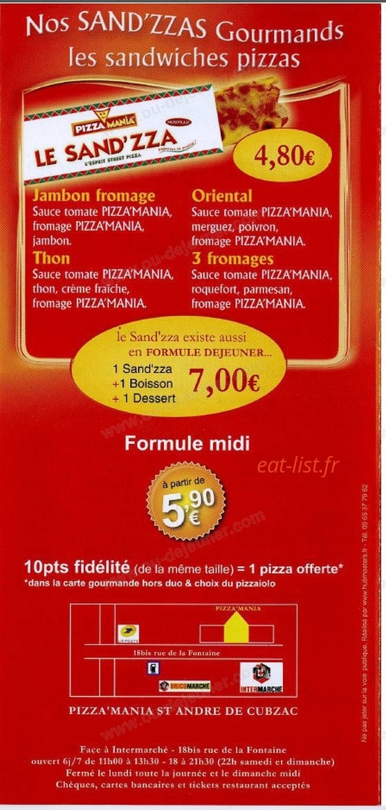 Pizza Mania — carte page 5