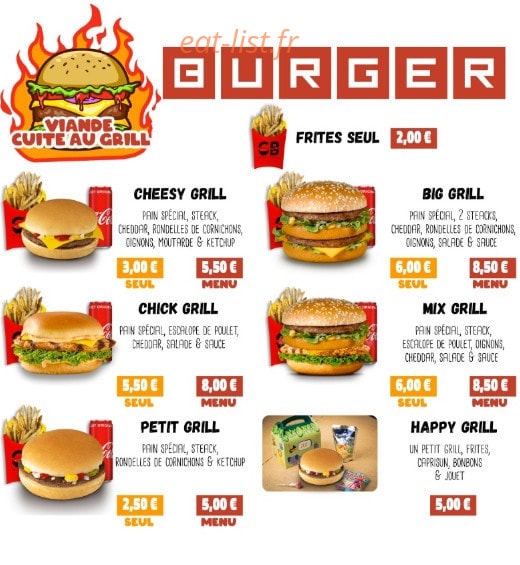 Crispy burger — carte page 2