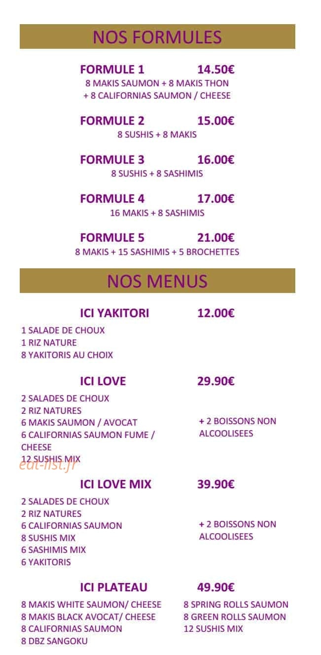 Ici Sushi — carte page 3
