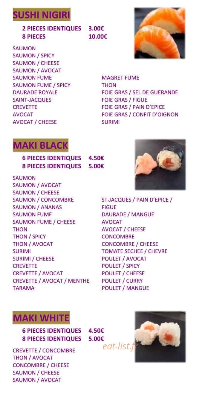 Ici Sushi — carte page 4