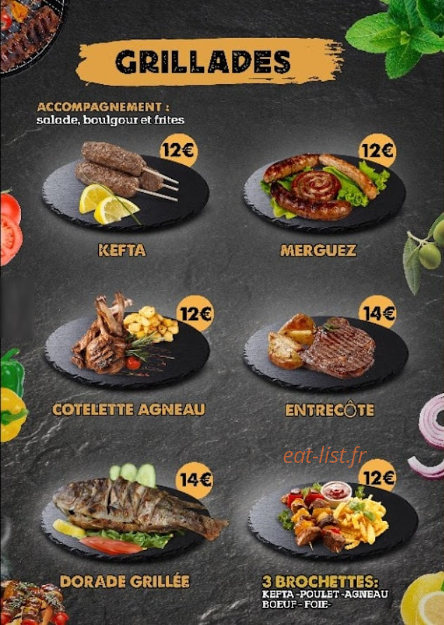 Le tajine — carte page 1