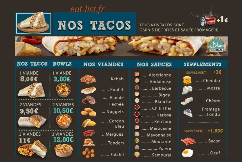Rapidotacos — carte page 1