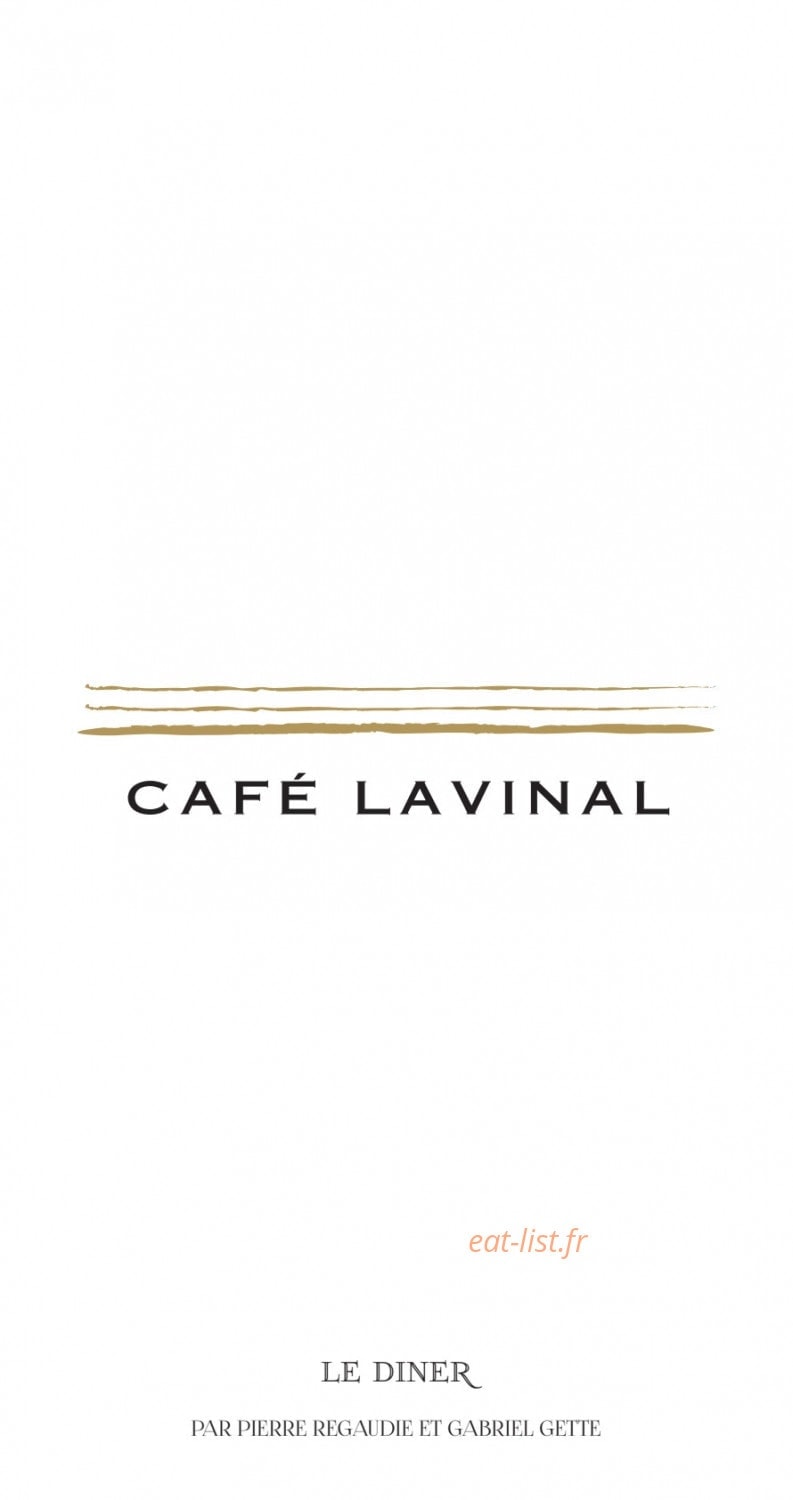 Le Café Lavinal — carte page 1