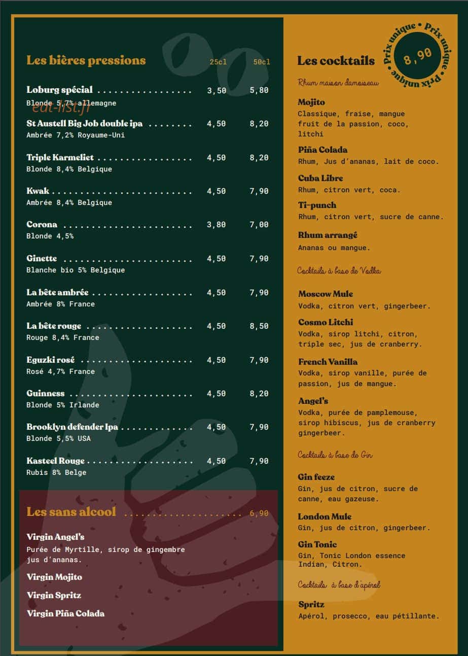 Angel's PUB — carte page 5