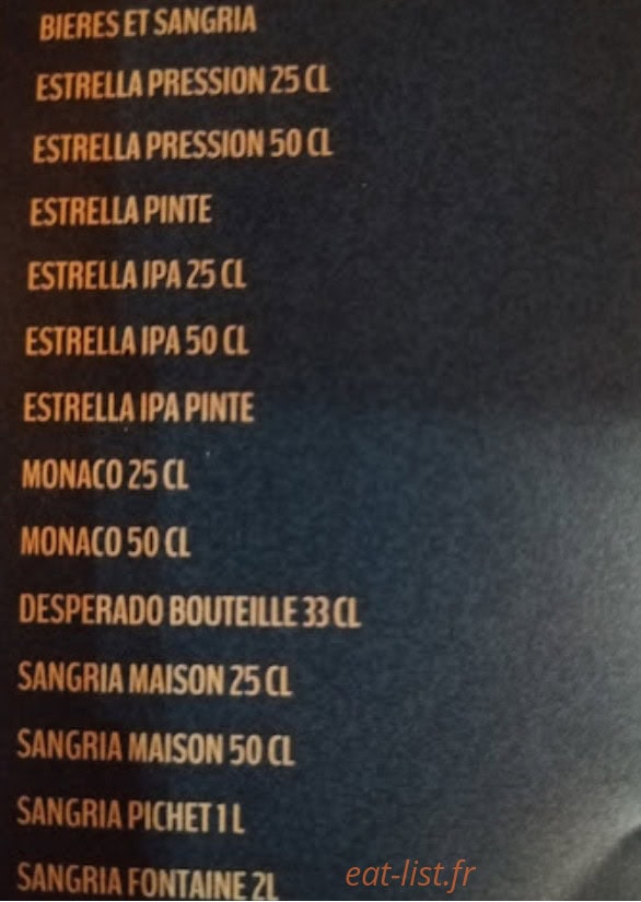 Bodega EL Sevillan — carte page 2
