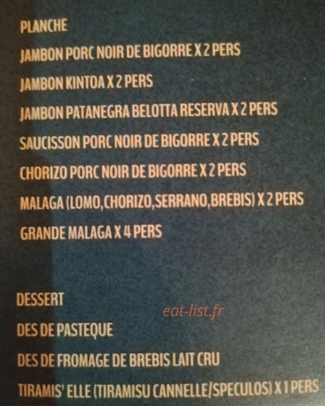 Bodega EL Sevillan — carte page 1
