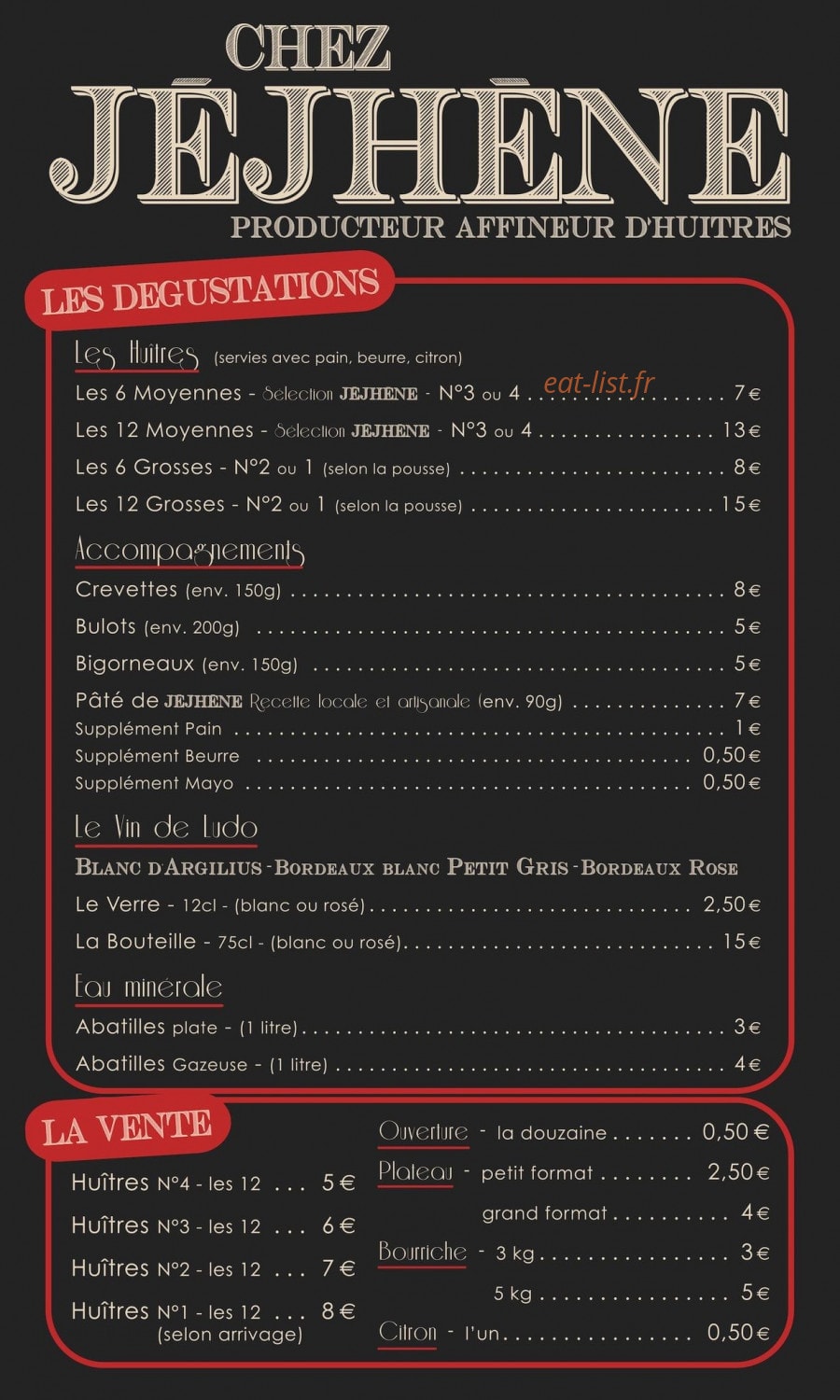 Chez Jejhene — carte page 1