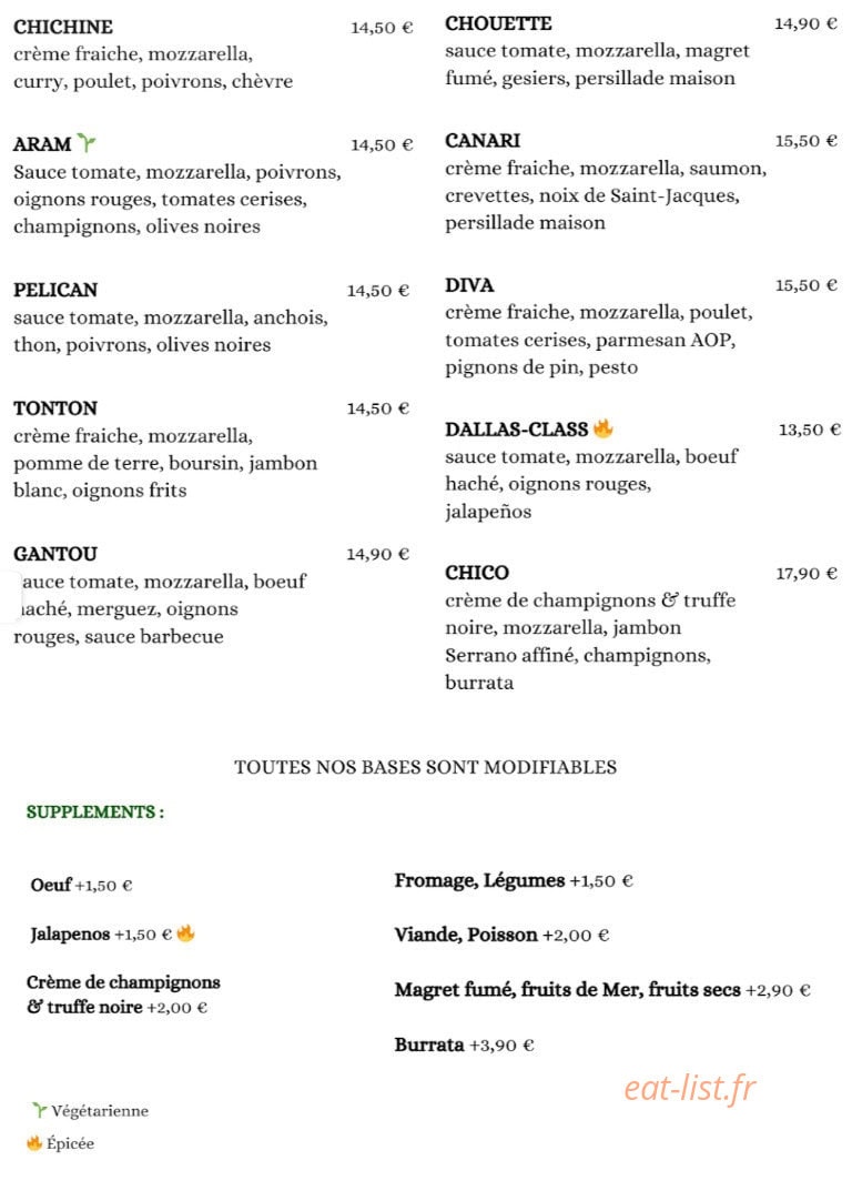 Eat rapizz’ — carte page 3