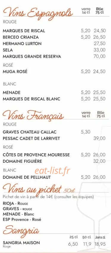 La brasserie Tapería — carte page 6