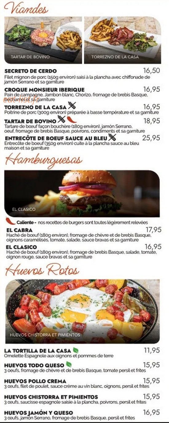 La brasserie Tapería — carte page 2