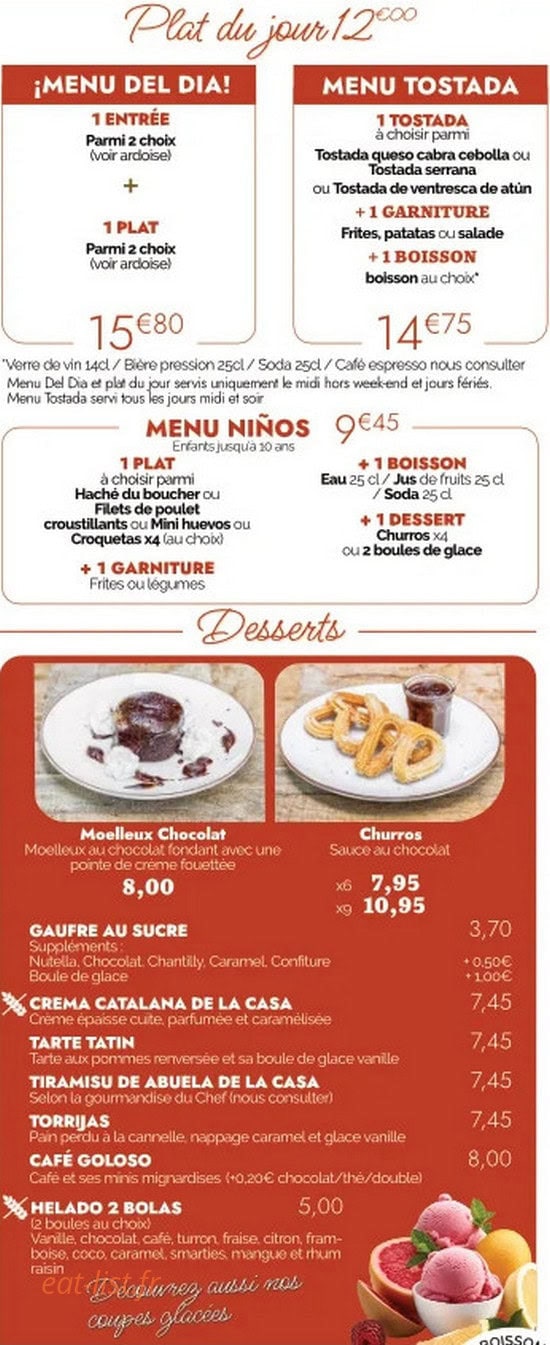 La brasserie Tapería — carte page 4
