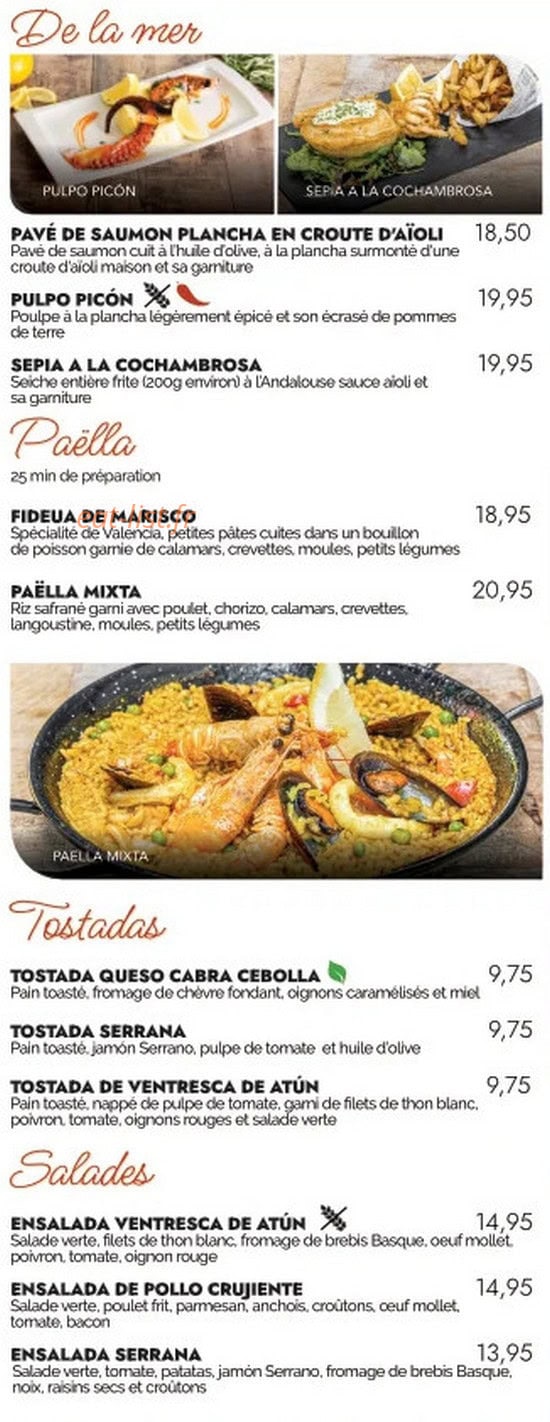 La brasserie Tapería — carte page 3