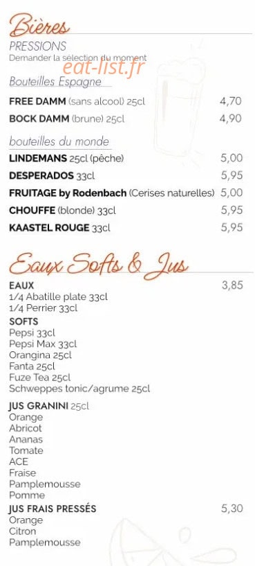 La brasserie Tapería — carte page 5