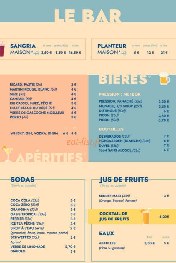 La cabane à moules — carte page 6