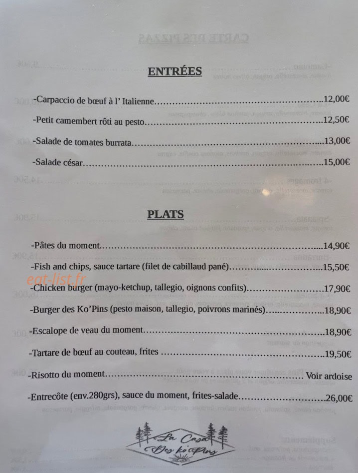 La Casa des Ko' Pins — carte page 2