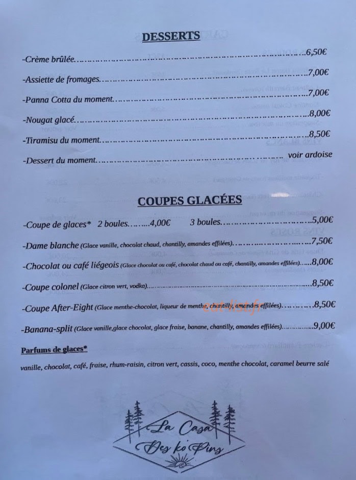 La Casa des Ko' Pins — carte page 5