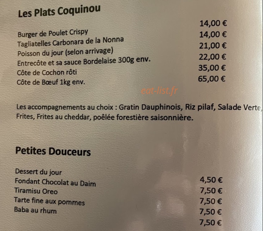 La gloutonne — carte page 2