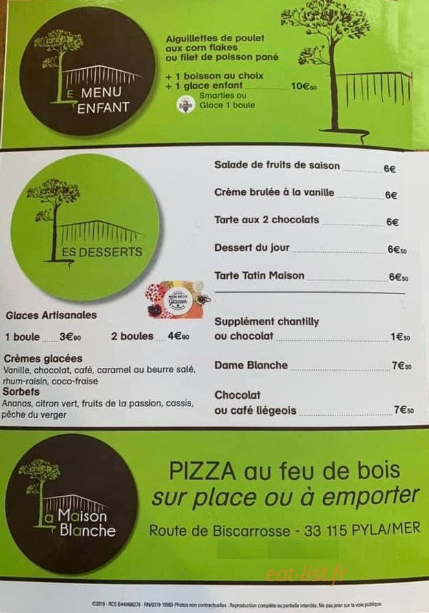 La Maison Blanche — carte page 3