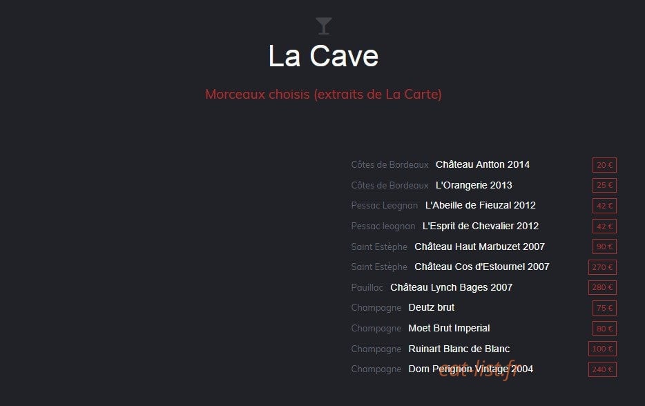 La Suite 257 — carte page 2