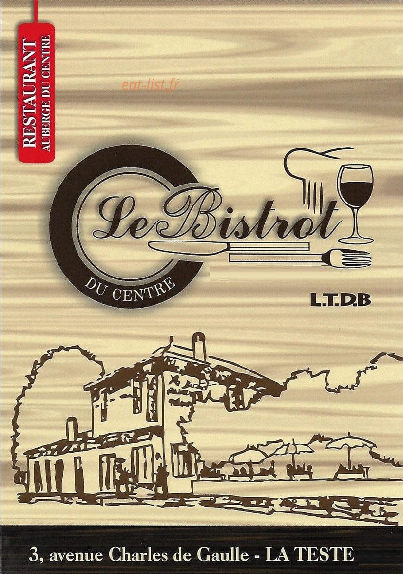 Le Bistrot du Centre — carte page 1