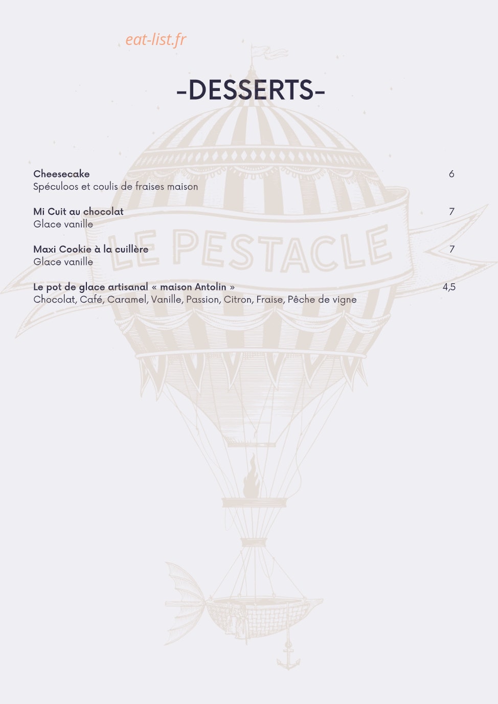Le Pestacle — carte page 4