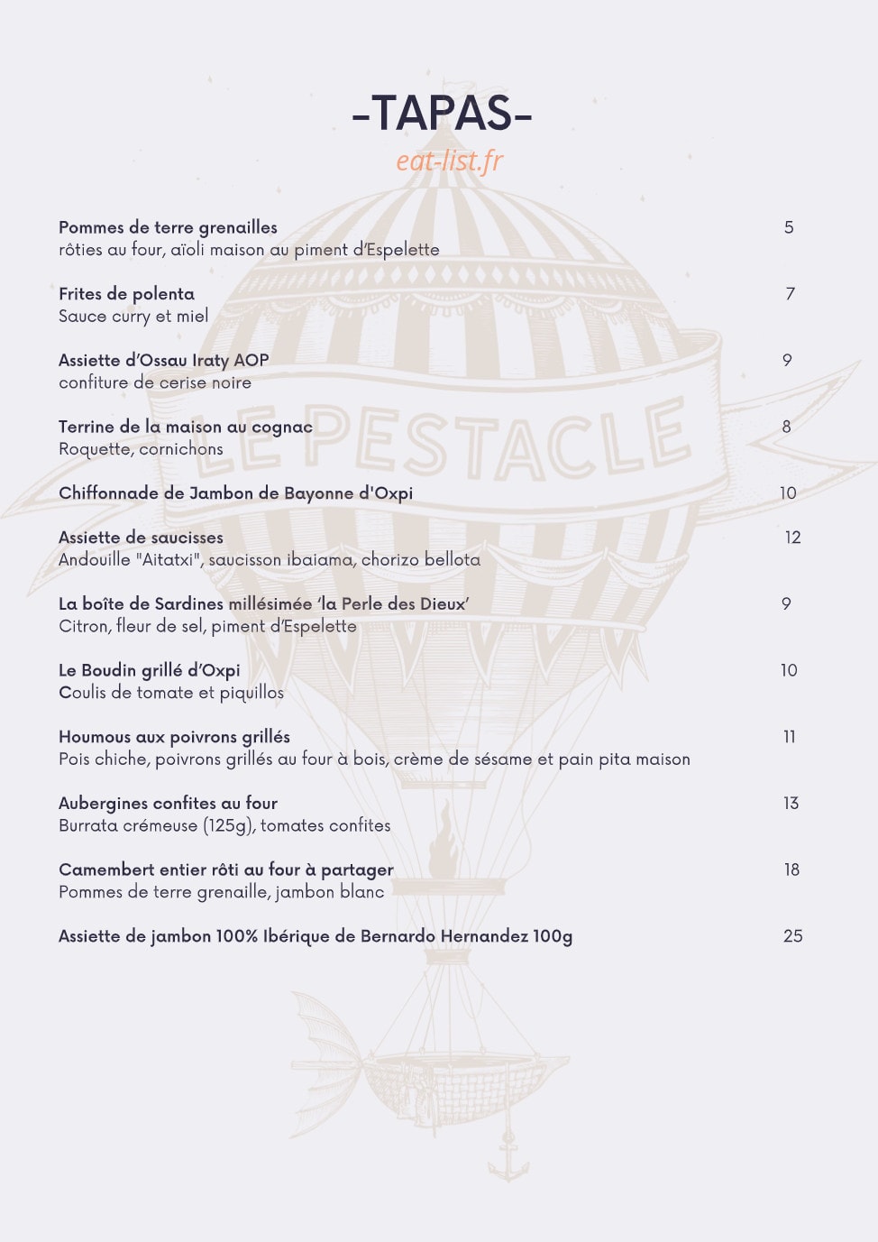 Le Pestacle — carte page 3