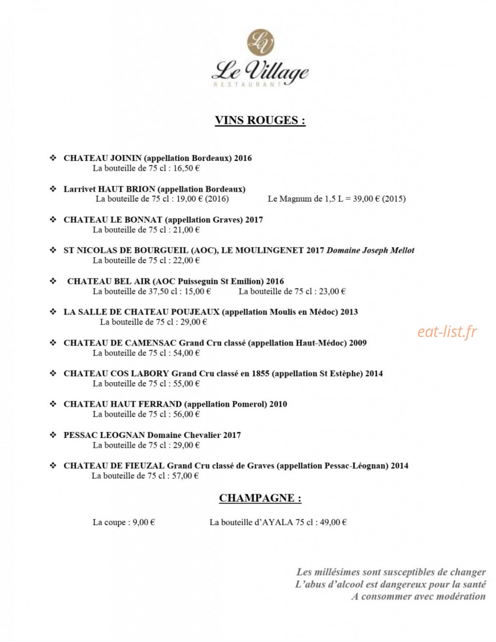 Le Village — carte page 7