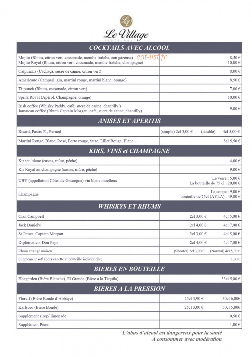 Le Village — carte page 5